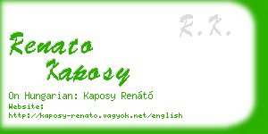 renato kaposy business card